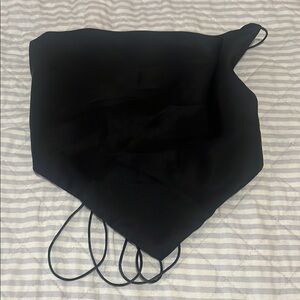 Black Bandana Shirt with Ties